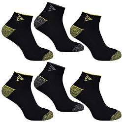 Rovial 6 Paar Dunlop Herren Arbeitssocken Sneaker Thermo Kurzsocken Sport Socken Gr. 39-42, doppelte Verstärkung an Zehen und Ferse von Rovial