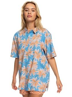 Roxy Another Sun - Short Sleeve Hawaiian Shirt for Women - Kurzarm-Hawaiihemd - Frauen - S - Blau. von Roxy