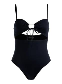 Roxy Beach Classics - Halter Neck One-Piece Swimsuit for Women - Badeanzug mit Neckholder - Frauen - L - Schwarz. von Roxy