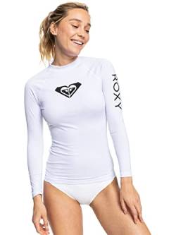 Roxy Damen Langärmeliger Rashguard mit ganzem Herzen, LSF 50 Rash-Guard-Shirt, Hellweiß 22, Large von Roxy