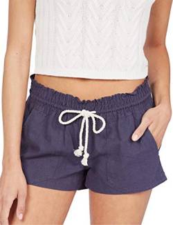 Roxy Damen Oceanside Beach Shorts, Mood Indigo, Groß von Roxy