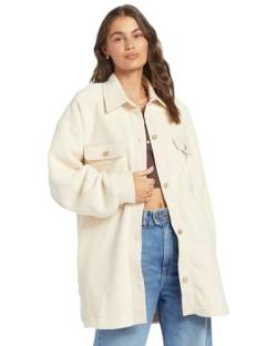 Roxy Damen Switch Up Sherpa Shacket, Tapioca, S von Roxy