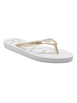 Roxy Damen Viva Sparkle Sandale, White/Champagne, 39 EU von Roxy