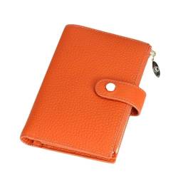 Royal Bagger Mode Unisex Passport Geldbörse, Echtes Leder Multi-Card-Slots Karten Halter, perfekte Geldbörse für den täglichen Gebrauch (Orange) von Royal Bagger