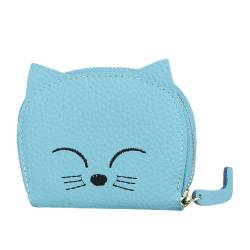 Royal Bagger Niedlicher Katzen Karten Halter, Orgel Multi-Card Slots Karten etui, perfekte Karten Tasche für den täglichen Gebrauch (Blau) von Royal Bagger