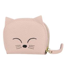 Royal Bagger Niedlicher Katzen Karten Halter, Orgel Multi-Card Slots Karten etui, perfekte Karten Tasche für den täglichen Gebrauch (Rosa) von Royal Bagger