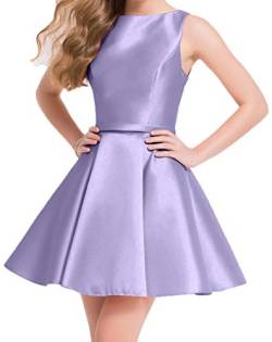 Royaldress Damen Elegant Mini Kurz Satin Abendkleider Ballkleider Cocktailkleider Festliche Kleider 2019 Neu-34 Lilac von Royal Dress