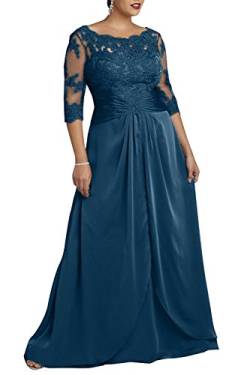 Royaldress Elegant Dunkel Blau Spitze Partykleider Promkleider Langes A-Linie Abendkleider Prinzess Rock -54 Dunkel Blau von Royal Dress