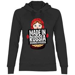 Royal Shirt Damen Hoodie Matrjoschka Made in Russia, Größe:XS, Farbe:Black von Royal Shirt