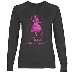 Royal Shirt Damen Sweatshirt Alice im Rauschzustand, Größe:M, Farbe:Black von Royal Shirt