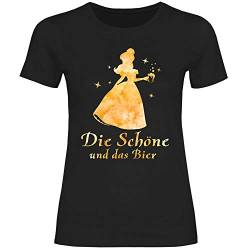 Royal Shirt Damen T-Shirt Die Schöne und das Bier, Größe:3XL, Farbe:Black von Royal Shirt