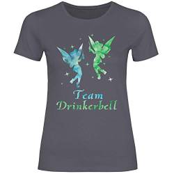 Royal Shirt Damen T-Shirt Team Drinkerbell, Größe:L, Farbe:Dark Grey (Solid) von Royal Shirt