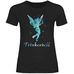 Royal Shirt Damen T-Shirt Trinkerbell, Größe:XL, Farbe:Black von Royal Shirt