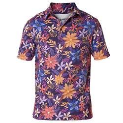 Royal & Awesome Lustige Golf-Shirts für Herren, Herren-Golfshirt, verrückte Golf-Polos für Herren, Golf-Poloshirts für Herren, Herren, Blumen, XX-Large von Royal & Awesome