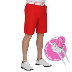 Royal & Awesome Red Herren -Golfshorts, maßgeschneiderte Shorts für Golf, Herren -Golfshorts, Golf Chino Shorts Männer, Herren -Smart Shorts von Royal & Awesome
