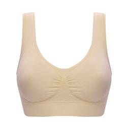 BH Damen Ohne Bügel Große Brüste Bustiers Top Soft BH Stretch Bequem Bralette Komfort BH Nahtlose Freizeit Unterwäsche Fitness Yoga Sports BH von Rpporm