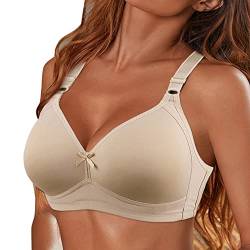 Damen Push Up BH Ohne Bügel Bustier Große Brüste Klassiche Komfortabler T-Shirt BH Passform Basic Komfort Alltag BH Frauen Everyday Bra von Rpporm