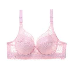 Push Up BH Damen Blumen Spitze Schalen Bügel BH Große Brust Bustier Alltag Basic Komfort BH Support Halt Komfort BH Große Größen von Rpporm