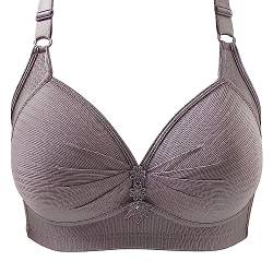 Rpporm BH Damen Ohne Buegel Vollschalen Bequem Guter Halt Große Brüste Wirefree Bra Super Push Up BH Gegen Hängebrust Brüste Klassische BHS Minimizer Bra von Rpporm