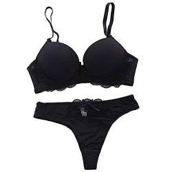 Rpporm Damen Spitzen Push Up BH Set BH und Slip Spitze Dessous Sets Große Größen Lace Bra Panty Unterwäsche Lingerie Set für Frauen Komfort BH Daily Wear Bra von Rpporm