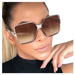 Rpporm Sonnenbrille Damen Herren Retro Sonnenbrille Unisex Klassische Vintage Polarisierte Brille Groß Rund Eckig Classic Schutz Sunglasses Herz Sonnenbrille von Rpporm