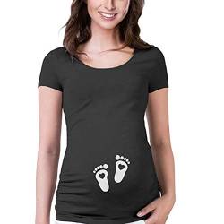 Damen 2 in der Packung Stillzeit Umstands-Tops Westeober 1071 Maternity Damen T-Shirt Nursing Sleeveless Allover Print T-Shirt Damen Umstands Stilltop Stillshirt Schwangerschafts Tops ps836 von Rrunsv