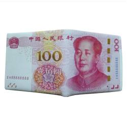 Ru Xing Geldbörse für Herren, Leder, Geldfach, Kreditkartenhalter, Foto, Geldfach, Bilfold Wallet für Geschenk, Grün , S, China-100 von Ru Xing