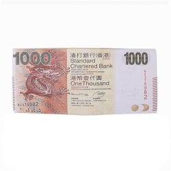 Ru Xing Geldbörse für Herren, Leder, Geldfach, Kreditkartenhalter, Foto, Geldfach, Bilfold Wallet für Geschenk, Grün , S, Hong Kong-1000 von Ru Xing