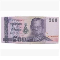 Ru Xing Geldbörse für Herren, Leder, Geldfach, Kreditkartenhalter, Foto, Geldfach, Bilfold Wallet für Geschenk, Grün , S, Thailand-500 von Ru Xing