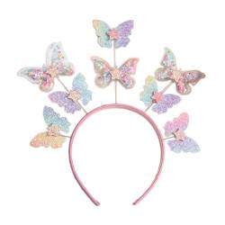 Buntes glitzerndes Puder-Stirnband für weibliche Pailletten, Schmetterlings-Haarband, Frühlings-Haarband, Mädchen, Party, Haarschmuck für Mädchen von Ruarby