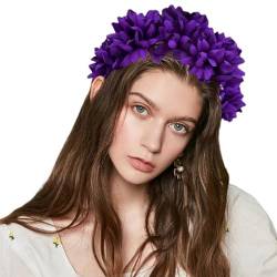 Modische Kopfbedeckungen, Blumen-Haarbänder, Haarschmuck, Blumen-Haarbänder, Cosplay-Kostüm für Damen und Mädchen, Blumen-Haarbänder von Ruarby