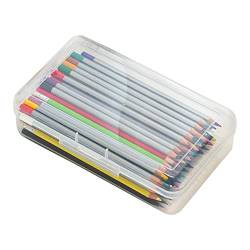 Ruarby Transparenter Bleistift für Etui Kunststoff Bleistift Box Buntstift Aufbewahrungsbox Marker Stift für Etui Stapelbar Bürobedarf Stor, farblos, Schulranzen-Set von Ruarby