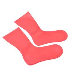Rubberfashion Latex Socken kurz - Rubber Latexsocken Knöchel lang - Latex Strümpfe für Damen und Herren Rot 0.4mm L/Schuhgröße: 42-44 von Rubberfashion