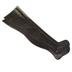 Rubberfashion Latex Strümpfe lang - Overknee Oberschenkel Strumpf Socken für Damen und Herren schwarz 0.4mm S von Rubberfashion