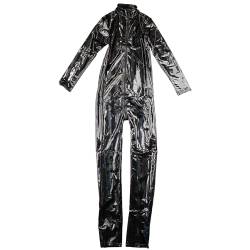 Rubberfashion PVC Lack Catsuit - Ganzkörperanzug - Overall Jumpsuit Herren Langarm - Lack Catsuit ouvert Lack Holo 3D XXL von Rubberfashion