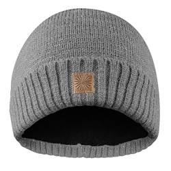 Rubberneck Flash Beanie Mütze reflektierend aus Wolle mit Innenfleece, One Size, Damen und Herren (Grau) von Rubberneck