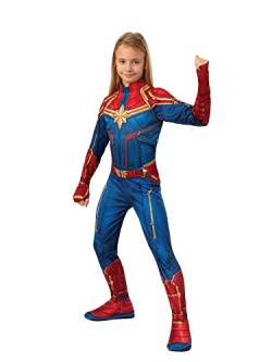 Rubie's 700594 - Offizieller Captain Marvel - Hero Anzug, Kinderkostüm, Großes Alter: 8–10 Jahre von Rubie's