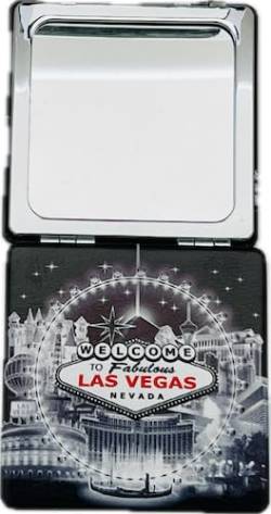 Rubie's Las Vegas Landmark Reisebrieftasche, quadratisch, kompakt, Spiegel, Schwarz von Rubie's