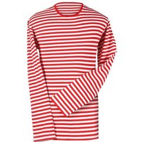 Rubie´s T-Shirt Ringelshirt langarm rot-weiß Rot-weiß gestreiftes Langarmshirt für traditionsreiche Verkleidungen von Rubie´s