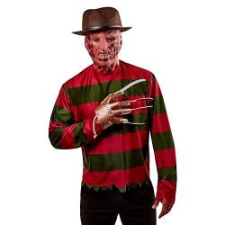 Rubies Herren Nightmare On Elm St Freddy Krueger Kostüm Shirt mit Maske, siehe abbildung, X-Large von Rubie's