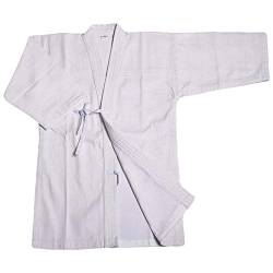 Rubruan Kampfsport Kendo Kenjutsu Oberbekleidung - Traditionelle Japanische Uniform Schwertkampf Kostüm Karate Ninja Aikido Training Keikogi Jacke für Männer Frauen (S, Weiß) von Rubruan