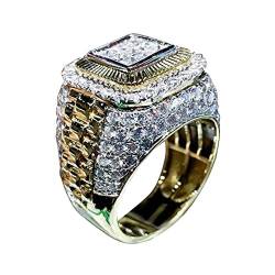 Rubu22a Geschenk Vintage Pfau Ring Ring Diamant RingDiamant Pfau Ring Form Ring Großer Diamantring Funkelnde große Ringringe Ringe Männer Siegel (B, 7) von Rubu22a