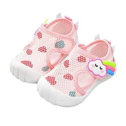 Rubu22a Sommer-Säuglingskleinkind-Mädchen-Jungen-Schuhe Sandalen mit flachem Boden, Nicht slio, halboffene Spitze, atmungsaktive, weiche Schuhe von Rubu22a