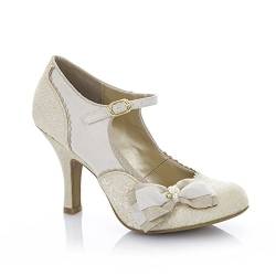 Ruby Shoo Damen Maria-Mary-Jane Brokat-Pumps, Gold - gold - Größe: 42 2/3 von Ruby Shoo