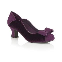 Ruby Shoo Damen Melody Mid Heel Samt Pumps mit Schleife, Violett - violett - Größe: 36 EU von Ruby Shoo