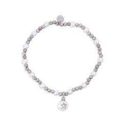 Woman elastic bracelet Rue des Mille Galactica pearl with star BRZ-013 M3 RH 925 Silver von Rue Des Mille