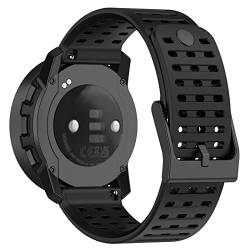RuenTech 22MM Ersatz-Silikon-Armband für Tuyoma Smartwatch Armband, Sport Soft Silikon Ersatzband für TUYOMA Smartwatch LW36 1,3 Zoll (Schwarz) von RuenTech