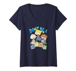 Rugrats Tommy, Chuckie, Angelica Don't Be A Baby T-Shirt mit V-Ausschnitt von Rugrats