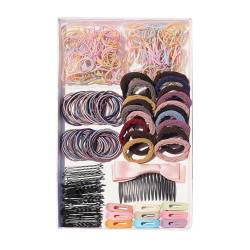 Ruhnjyg Haargummi-Set,Haargummi-Geschenkset - Haarschmuck-Set für Mädchen,Mehrfarbige Haargummis, Mädchen-Haar-Accessoires-Set, buntes elastisches Haarbänder-Set für Party von Ruhnjyg
