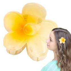 Ruhnjyg Haarspangen für Frauen, Blumen-Krallenklammern für dickes Haar | Hawaiianische Blumenklammer - Stilvolle Haarspangen mit starkem Halt, Blume, für ganztägiges Tragen, Haarschmuck für dickes, von Ruhnjyg